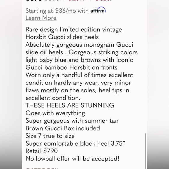 Gucci Horsbit Heels🔥Stunning Rare lmtd Edit🔥Super Sexy& Attractive🔥size 7 EUC - Picture 14 of 14
